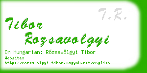 tibor rozsavolgyi business card